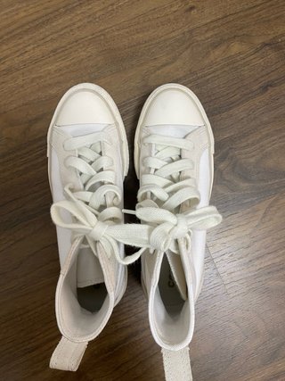 Converse All Star Plataforma Blancas Beige