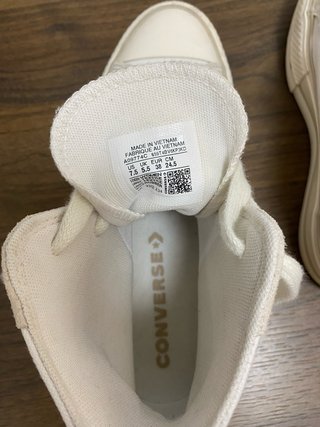 Converse All Star Plataforma Blancas Beige