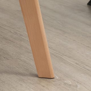 Set di 2 Sedie da Pranzo, Sedie Imbottire con Gambe in Legno, per Cucina con Braccioli in Velluto, Schienale Rigido, Comode, 54X57X80Cm, Grigio
