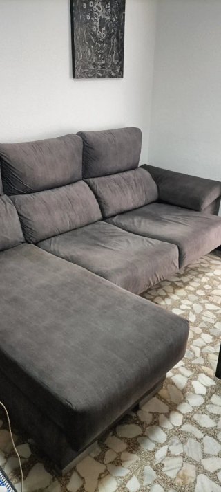 Sofá Chaiselong Gris reversible
