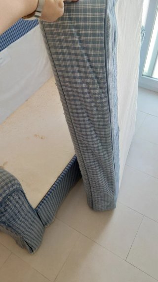 Sofá Cama Ikea Azul y Blanco