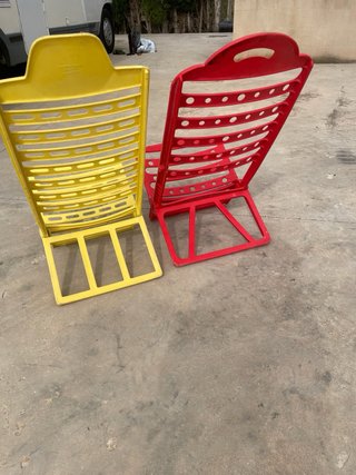 Sillas Playa Plegables (Rojo y Amarillo)