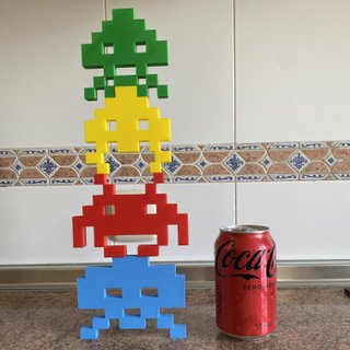 4 Figuras Space Invaders Retro