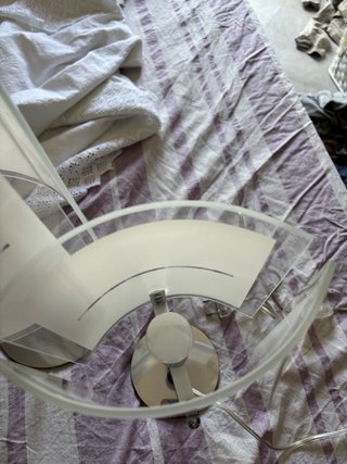 Set 3 Lampade Comodino Vetro e Metallo