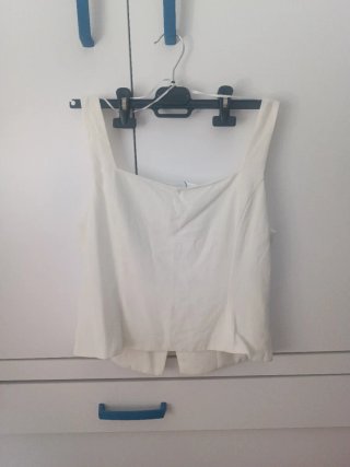 Chaleco Stradivarius Blanco Talla M