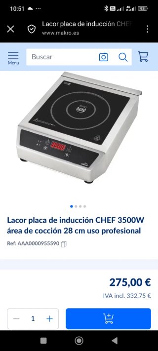 Placa de inducción METRO PROFESSIONAL