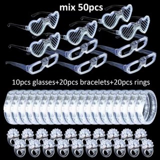 Gafas, pulseras y anillos LED