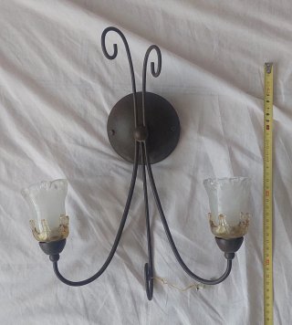 Aplique de pared clásico 2 luces