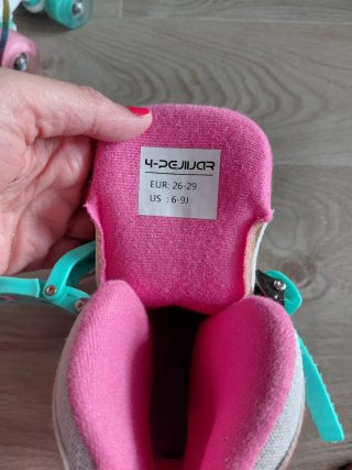 Patines Quad Niños Ruedas Luminosas Arcoíris