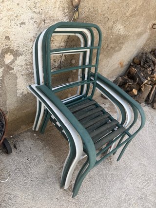 Conjunto 5 Sillas Jardín Metal
