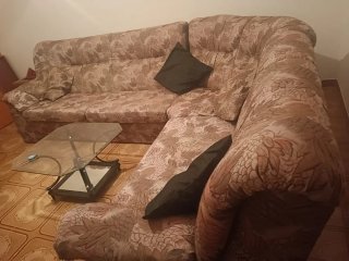 Sofá rinconera estampado