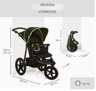 Carrito Hauck con capazo (ruedas de bici)