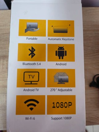 Proyector Inteligente Android TV Negro