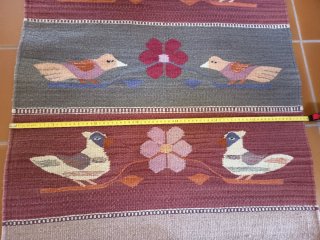 Alfombra kilim artesanal de lana