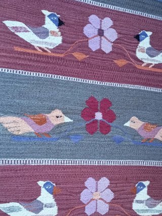 Alfombra kilim artesanal de lana