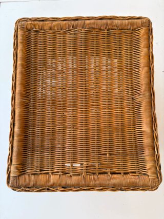 Banqueta de mimbre 36x49x40h