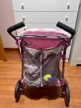 Carrito gemelar para muñecas