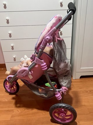 Carrito gemelar para muñecas