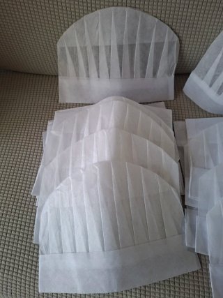 Lote 22 Gorros de chef desechables,nuevos