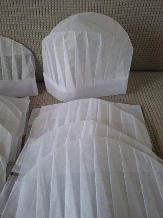 Lote 22 Gorros de chef desechables,nuevos