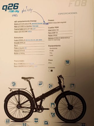 Bicicleta Eléctrica Quipplan Q26 F08 Plus