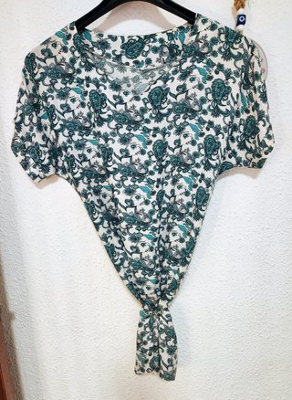 Conjunto estampado verde y blanco