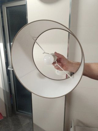 Lámpara de techo de tela gris Marengo