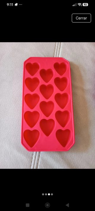 Moldes Silicona Corazón Rojos (Pack 3)