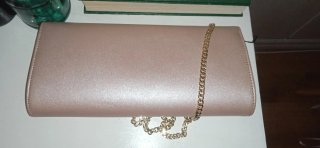 Bolso Cartera Fiesta rosa y Dorado