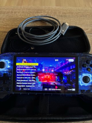 Anbernic RG556 Azul Transparente