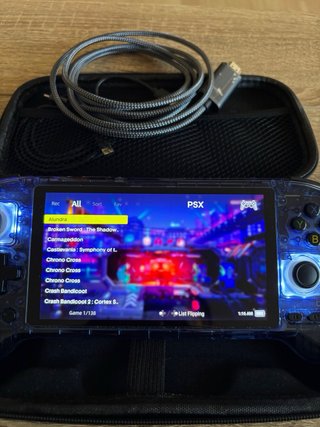 Anbernic RG556 Azul Transparente