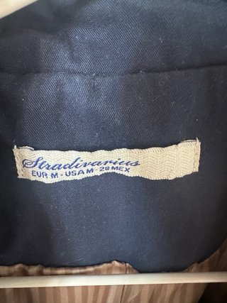 Gabardina Stradivarius Azul Talla M