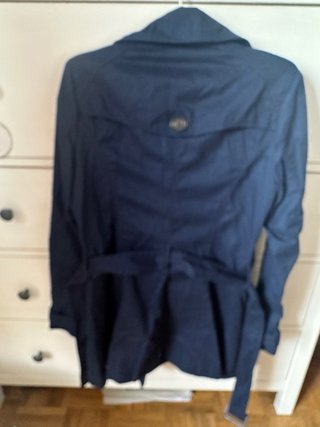 Gabardina Stradivarius Azul Talla M
