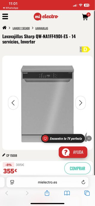 Lavavajillas Sharp QW-NA1FF49DI-ES