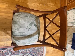 Mesa redonda madera con cristal y 4 sillas