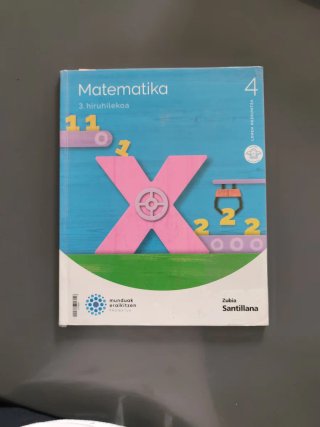 Matematika, 4 Leheb hezkuntza. Santillana