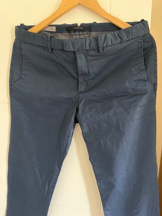 Pantalones Mango Hombre Azul