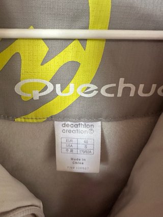 Cazadora Quechua Beige y Gris