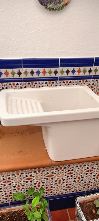 Pila de lavar de porcelana