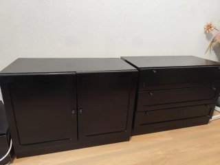 Mueble de salón negro modular