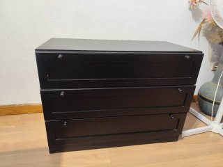 Mueble de salón negro modular