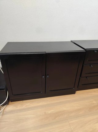 Mueble de salón negro modular