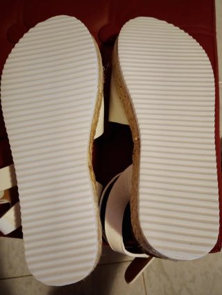 Sandali bianchi con zeppa espadrillas