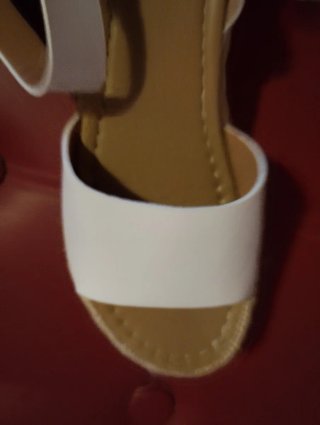 Sandali bianchi con zeppa espadrillas
