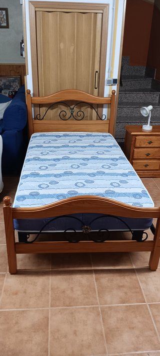 Dormitorio pino miel individual