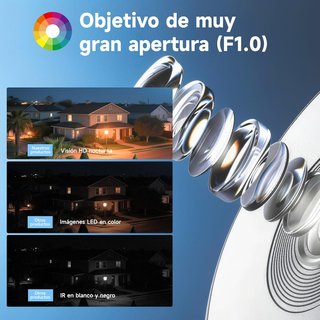 Cámara Seguridad 2K WiFi Visión Color [PRECINTADA]