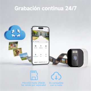 Cámara Seguridad 2K WiFi Visión Color [PRECINTADA]