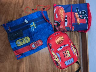 Set 4 Mochilas Rayo McQueen Disney Pixar
