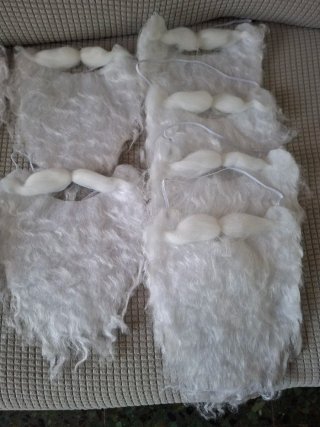 Lote 10 Barbas nuevas.disfraz enanitos o Papa Noel