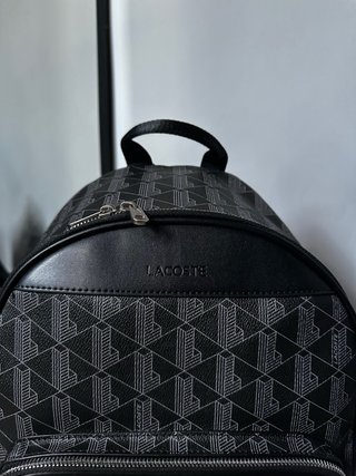 Mochila Lacoste Negra y Gris